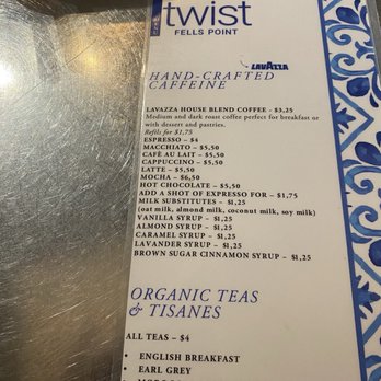 Twist Fells Point - A menu with the name of their restaurant. - Mediterranean Near Me - Baltimore, Maryland Twist Fells Point - A menu with the name of their restaurant. - Mediterranean Near Me - Baltimore, Maryland