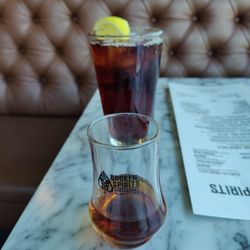 Four grain bourbon (49% Abv), Blackberry Iced Tea