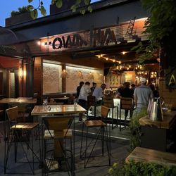 Front of outdoor seating