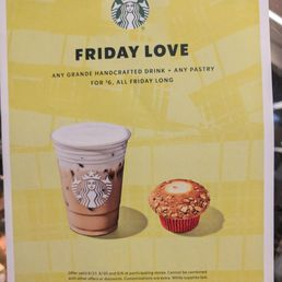 Good deal on next two Fridays (8/30/24 and 9/6/24) Starbucks inside Safeway! Good deal on next two Fridays (8/30/24 and 9/6/24) Starbucks inside Safeway!