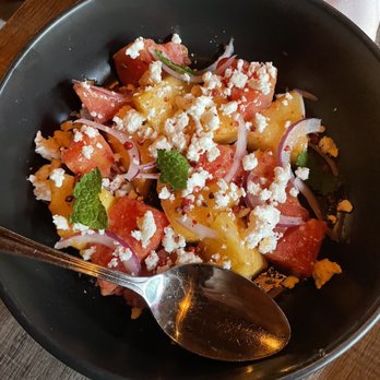 Tavern On State - red and yellow watermelon salad - American Near Me - New Haven, Connecticut Tavern On State - red and yellow watermelon salad - American Near Me - New Haven, Connecticut