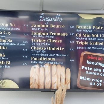 Epic Baguette - Menu as of March 2024 - Bakeries Near Me - Westminster, California