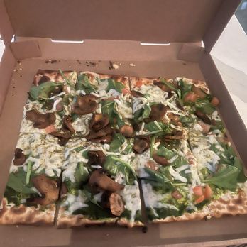 Pita Jungle - Spinach & Pesto Lavash Pizza Spinach & Pesto Lavash Pizza - Mediterranean Near Me - Flagstaff, Arizona