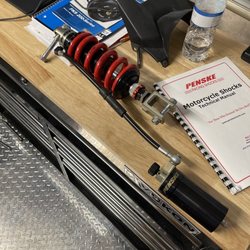 Traxxion Dynamics - Penske adjustable rear suspension for my 2017 Yamaha FZ-07 before being rebuilt.