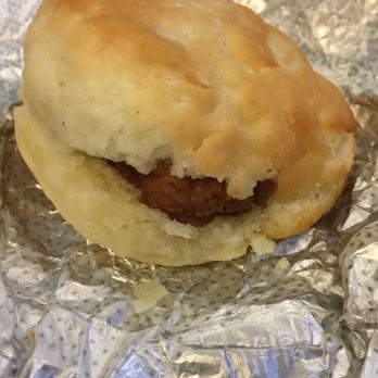Chick-fil-A - Sad looking chicken biscuit - Fast Food Near Me - Wayne, New Jersey