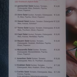 Pizzeria Triumph - Speisekarte 1