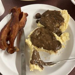 Jen's Diner - Chocolate Gravy with bacon.