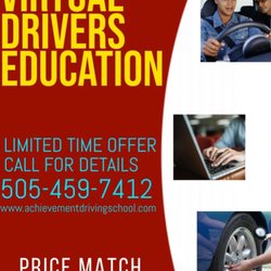 Achievement Driving School - Achievement Driving School is offering a online/virtual Driver Education.