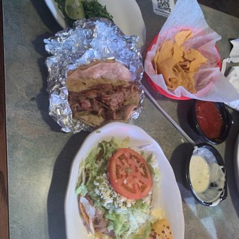 Casa Maria - Chips and salsa,   2. One Taco, 1 Enchilada and 1 Chalupa Combo, Cheese dip - Mexican Near Me - Jacksonville, Florida