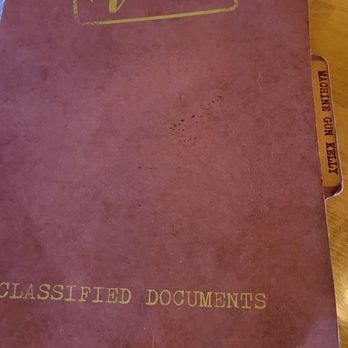 The Vault Restaurant - The menus are files of famous bank robbers...this one says Machine Gun Kelly. - Cocktail Bars Near Me - Bakersfield, California The Vault Restaurant - The menus are files of famous bank robbers...this one says Machine Gun Kelly. - Cocktail Bars Near Me - Bakersfield, California