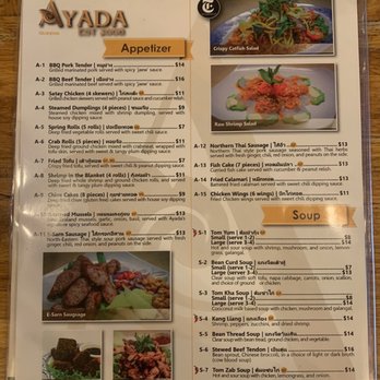 Ayada Thai - Menu - Thai Near Me - Elmhurst, New York