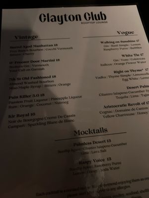 Menu photo 7 Clayton Club Sacramento, CA