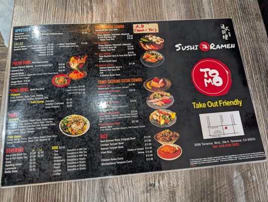 Menu photo 2 Tomo Sushi & Ramen Torrance, CA Menu photo 2 Tomo Sushi & Ramen Torrance, CA