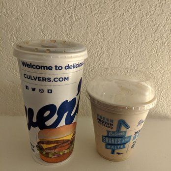 Culver's - Diet Pepsi and a small pumpkin custard shake - Burgers Near Me - Eden Prairie, Minnesota Culver's - Diet Pepsi and a small pumpkin custard shake - Burgers Near Me - Eden Prairie, Minnesota