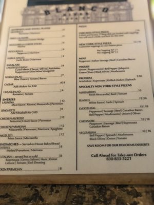 Menu photo 6 Blanco River Pizza Co Blanco, TX