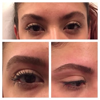 Eyebrows - Up top the before... The bottom speaks for itself - Threading Services Near Me - Coral Gables, Florida
