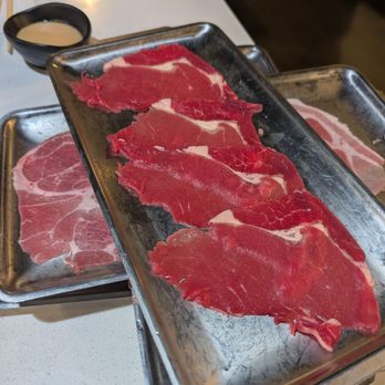 Shabuya - 4 plates of meat per round, approximately 4 slices for each plate - Hot Pot Near Me - Concord, California