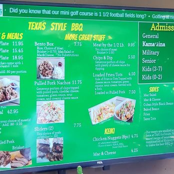 Tropics Mini Golf - Menu and Admission Prices (8/2023). - Mini Golf Near Me - Aiea, Hawaii