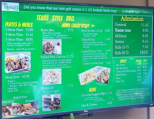 Menu photo 7 Tropics Mini Golf Aiea, HI