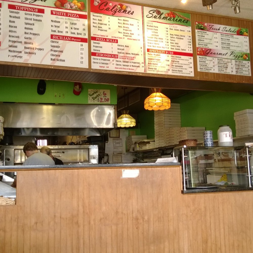 Buona Pizza - menus on the wall above the counter - Pizza Near Me - Bernardsville, New Jersey Buona Pizza - menus on the wall above the counter - Pizza Near Me - Bernardsville, New Jersey