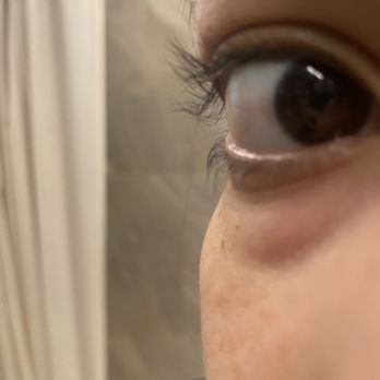 The Lash Loft - After the lift was undone. Still a v shape and lashes look messy, some are still lifted others not - Eyelash Service Near Me - New York, New York