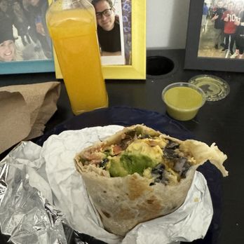 Best Damn Breakfast Burrito - Burrito and Fresh Orange - Mexican Near Me - Brooklyn, New York