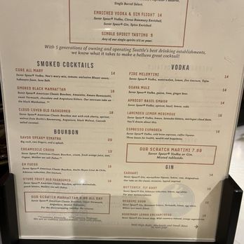 Northwest Spirits - Menu - Distilleries Near Me - Woodinville, Washington