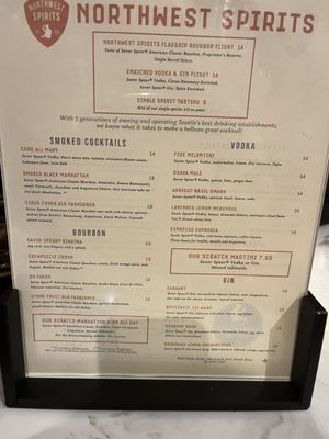 Menu photo 1 Northwest Spirits Woodinville, WA
