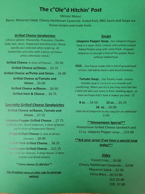 Menu photo 3 Ole Hitchin' Post Larwill, IN