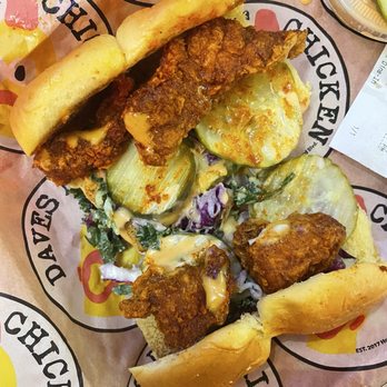 Dave's Hot Chicken - Daves Mini Sliders (TikTok: @justandyvu) - Chicken Shop Near Me - Anaheim, California