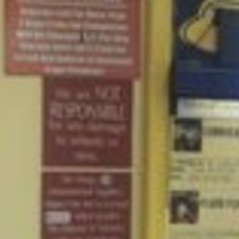 Discount Tire Choice - Take note of this sign behind the counter before you do business with this company. "We are NOT RESPONSIBLE for damage to wheels or rims". - Tires Near Me - Coconut Creek, Florida