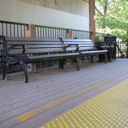 Amtrak Train Station - Benches on the platform