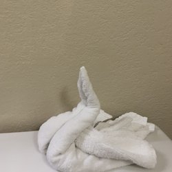 Quality Inn - Fancy towel displays