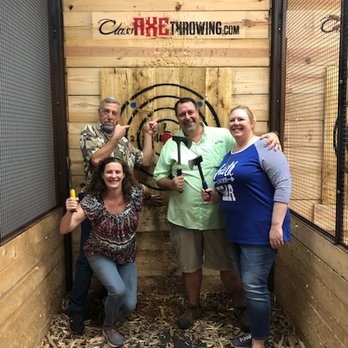 Class Axe Throwing - Our group. - Axe Throwing Near Me - Jacksonville, Florida