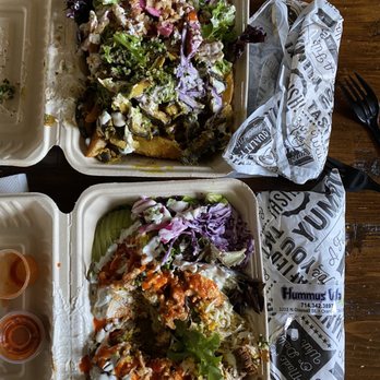Hummus Way - The bowl with steak and the wedge with mushrooms - Mediterranean Near Me - Orange, California