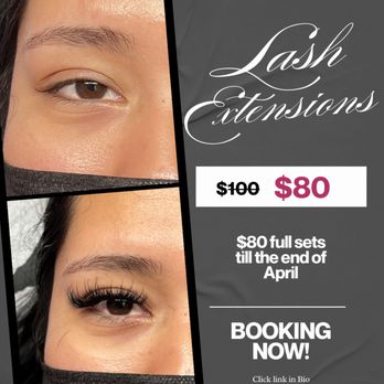 Viciously Beautiful Lounge - Wispy volume lashes, but make it effortless
I'm currently offering full sets for $80 (originally $100) through the end of April. - Eyebrow Services Near Me - Huntington Park, California Viciously Beautiful Lounge - Wispy volume lashes, but make it effortless
I'm currently offering full sets for $80 (originally $100) through the end of April. - Eyebrow Services Near Me - Huntington Park, California