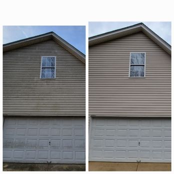 Pro Pressure - Dirty moldy garage. Looking good now! - Pressure Washers Near Me - Leonardtown, Maryland Pro Pressure - Dirty moldy garage. Looking good now! - Pressure Washers Near Me - Leonardtown, Maryland