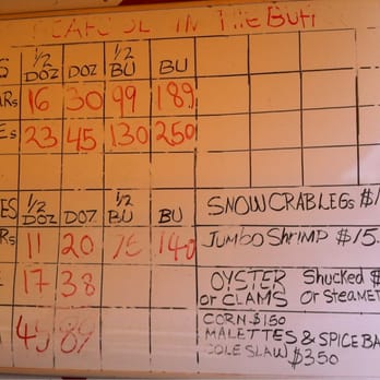 Seafood in the Buff - Early summer 2012 prices - Street Vendors Near Me - Germantown, Maryland