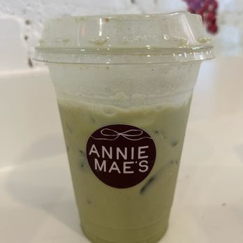 Annie Mae’s Bakeshop - Banoffee Matcha Latte w/ Oat Milk - Bakeries Near Me - Charleston, South Carolina Annie Mae’s Bakeshop - Banoffee Matcha Latte w/ Oat Milk - Bakeries Near Me - Charleston, South Carolina