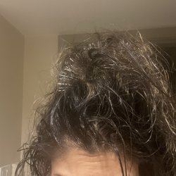 Beehive Salon - How it got stuck after I soaked it with conditioner. LIFE LESSON: If you have a bad hair tangle, do not wet it! It makes it worse!!!!!