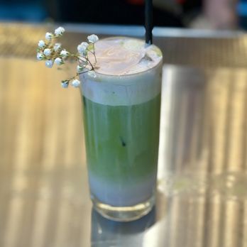 Met Her At A Bar - Matcha iced tea - New American Near Me - Santa Monica, California Met Her At A Bar - Matcha iced tea - New American Near Me - Santa Monica, California