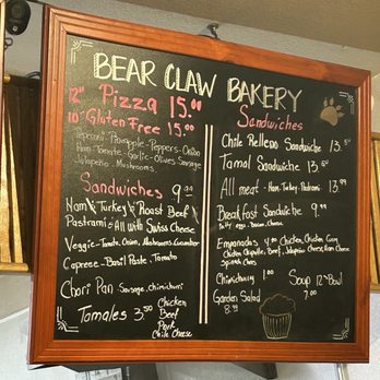 Bear Claw Bakery - 메뉴 - Coffee & Tea Near Me - Pine Mountain Club, California