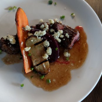Linear Restaurant - Wagyu flank steak (4th course for Restaurant Week 2018) - New American Near Me - Grand Rapids, Michigan Linear Restaurant - Wagyu flank steak (4th course for Restaurant Week 2018) - New American Near Me - Grand Rapids, Michigan