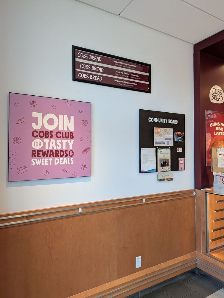 COBS Bread - Community board - interior - Bakeries Near Me - Kitchener, Ontario COBS Bread - Community board - interior - Bakeries Near Me - Kitchener, Ontario