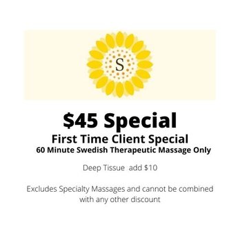 The Sunflower Spa - $20 off your first 60 or 90 min massage! - Massage Therapy Near Me - Bowling Green, Kentucky The Sunflower Spa - $20 off your first 60 or 90 min massage! - Massage Therapy Near Me - Bowling Green, Kentucky