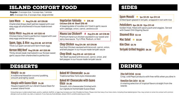 Menu photo 2 Hawaiian Style Grill Vancouver, WA Menu photo 2 Hawaiian Style Grill Vancouver, WA
