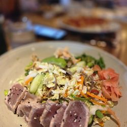 Tin Roof Bistro - Ahi tuna. Thought the tuna was a bit overcooked. My wife said it was not fresh probably frozen.