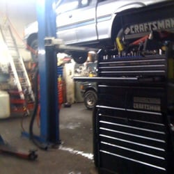 In the garage