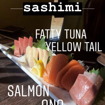 Hiroba Sushi - Sashimi - fatty tuna (fresh wasabi on the side), yellow tail, salmon, super white tuna (ono) - Sushi Bars Near Me - Henderson, Nevada Hiroba Sushi - Sashimi - fatty tuna (fresh wasabi on the side), yellow tail, salmon, super white tuna (ono) - Sushi Bars Near Me - Henderson, Nevada