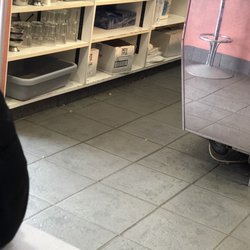 Truscotts Fish Bar - Dirty floor.